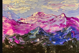 Acrylic Palette Knife Painting: Mountain Range